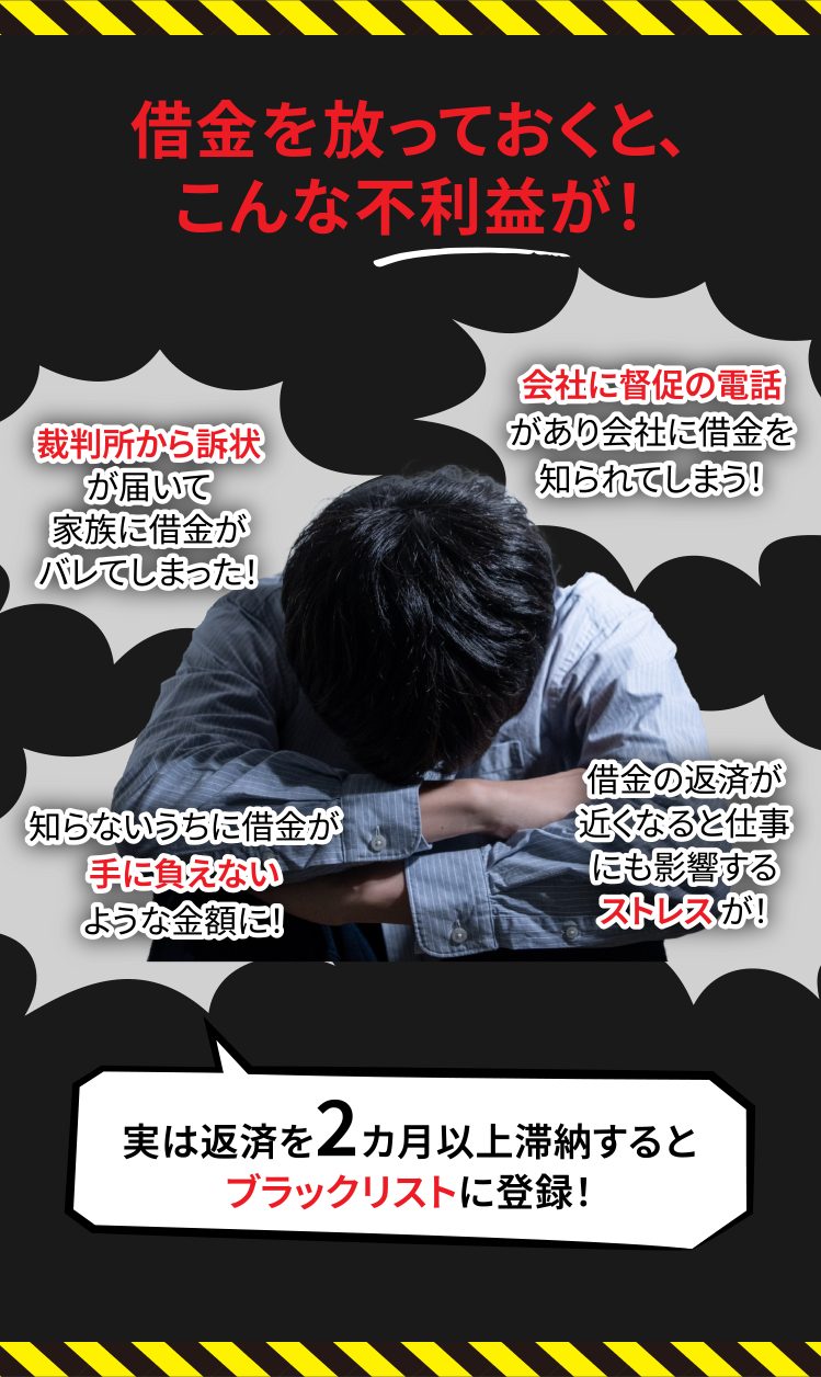 借金を放っておくと、こんな不利益が!